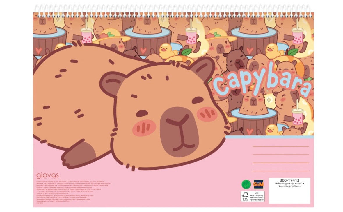 Carnet spirale Capybara