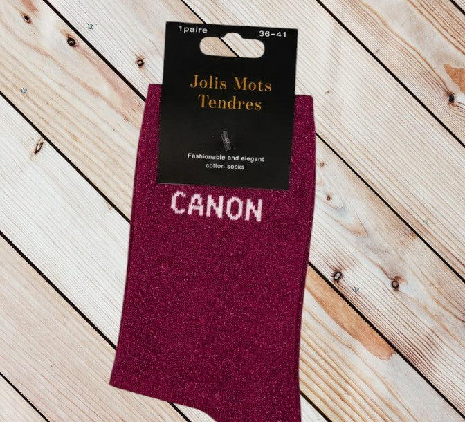 Chaussette Fun "CANON" Rose