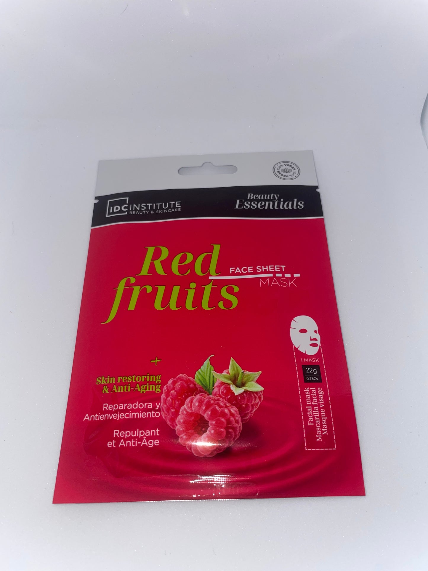 Masque Vegan - Extraits de fruits rouge