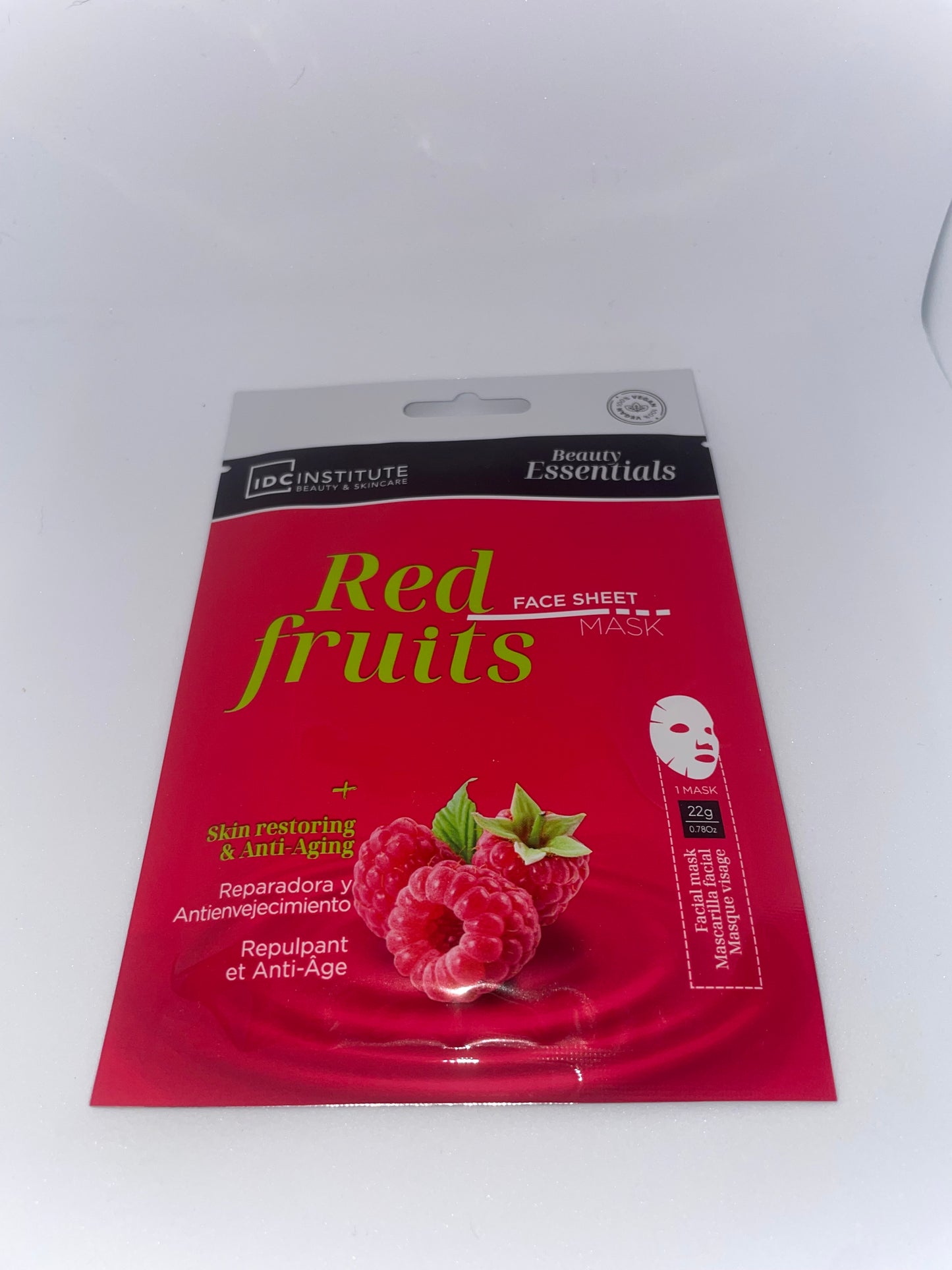 Masque Vegan - Extraits de fruits rouge