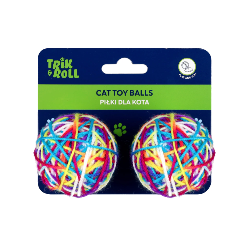 Jouet pour Chat, balles : 2 pièces, 6 cm