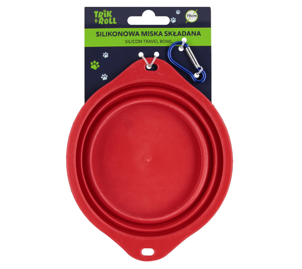 Gamelle pliable en silicone rouge 19 cm