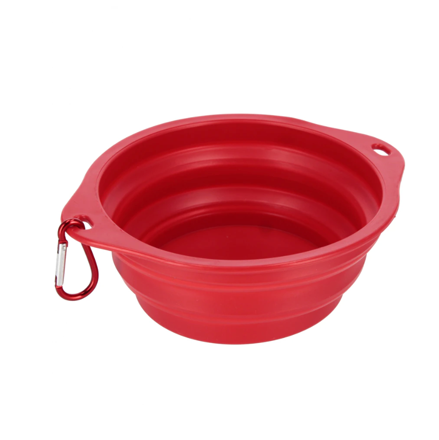 Gamelle pliable en silicone rouge 19 cm