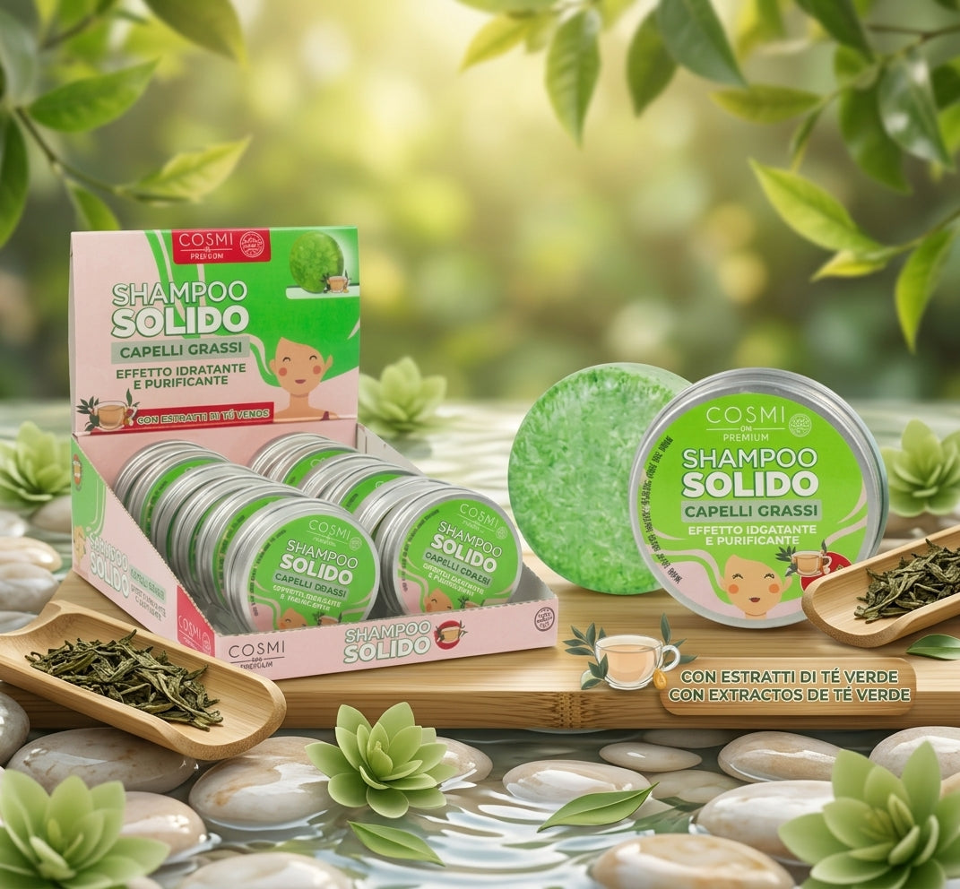Shampoing solide au thé vert