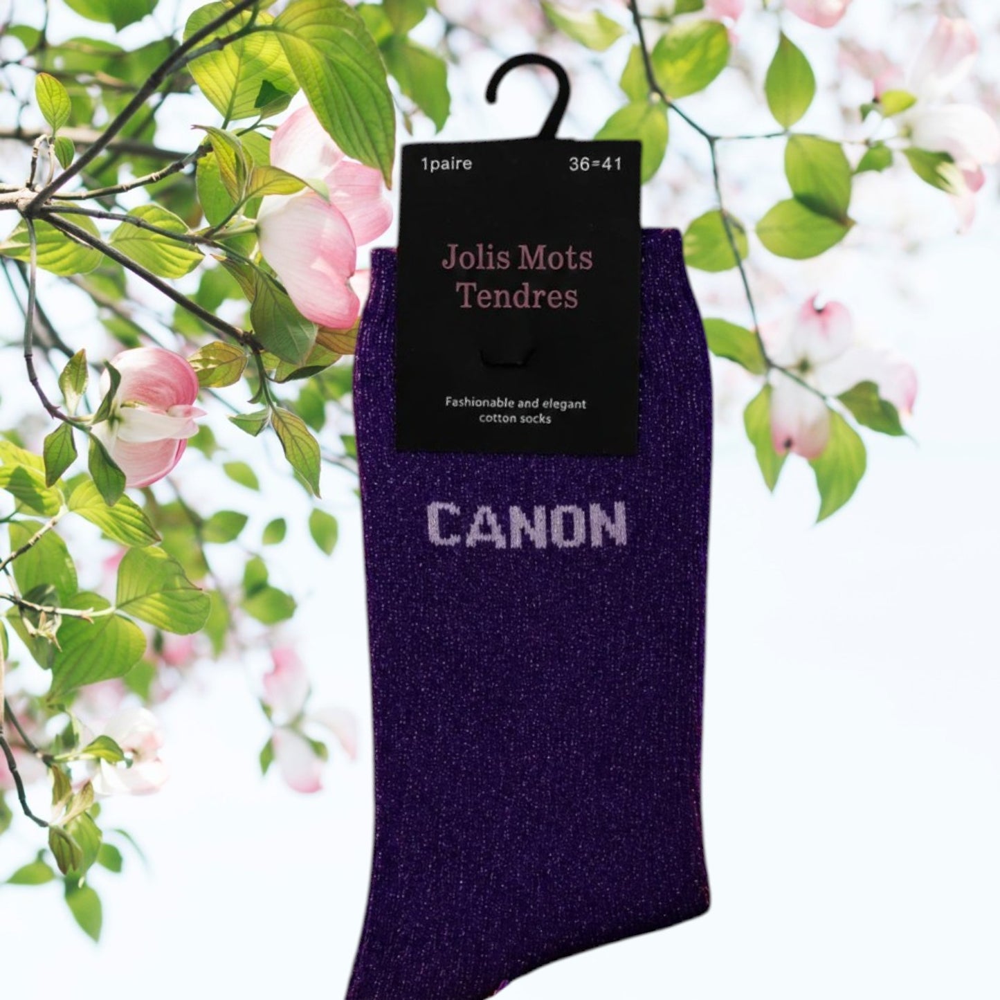 Chaussettes Fun "CANON" Violet