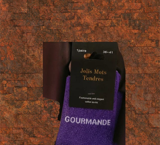 Chaussettes Fun "GOURMANDE" Violettes