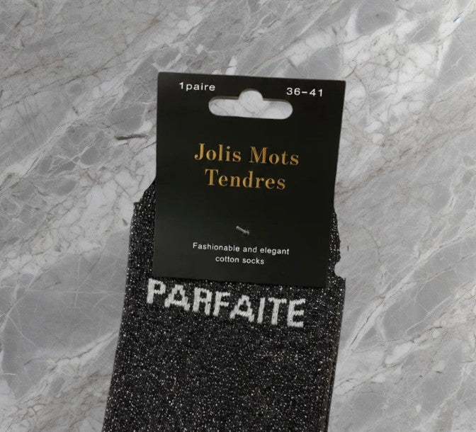 Chaussettes Fun "PARFAITE" Noires