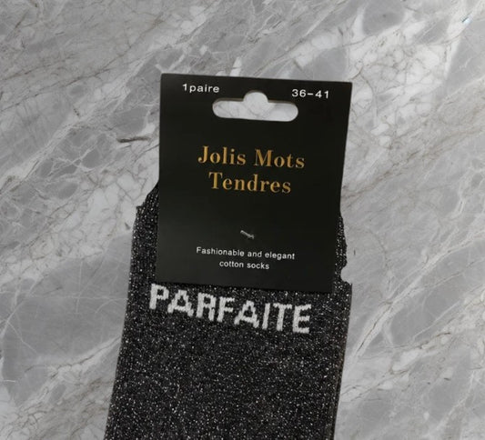 Chaussettes Fun "PARFAITE" Noires