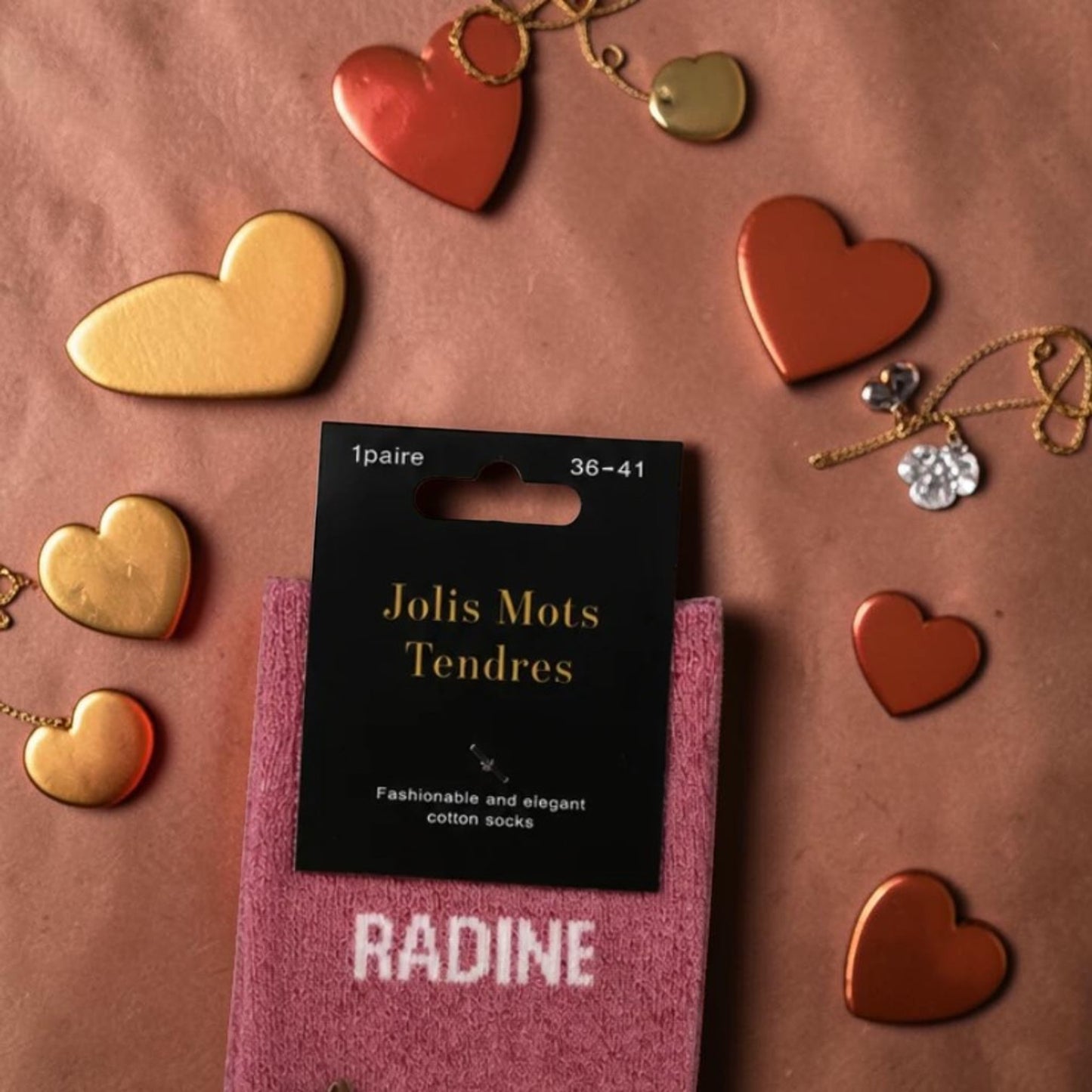 Chaussette Fun "RADINE" Rose